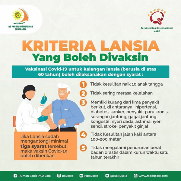 Syarat Lansia Yang Boleh Divaksin