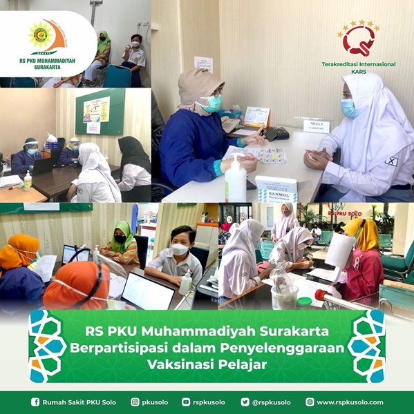 RS PKU MUHAMMADIYAH Berpartisipasi dalam Penyelenggaraan Vaksinasi Pelajar