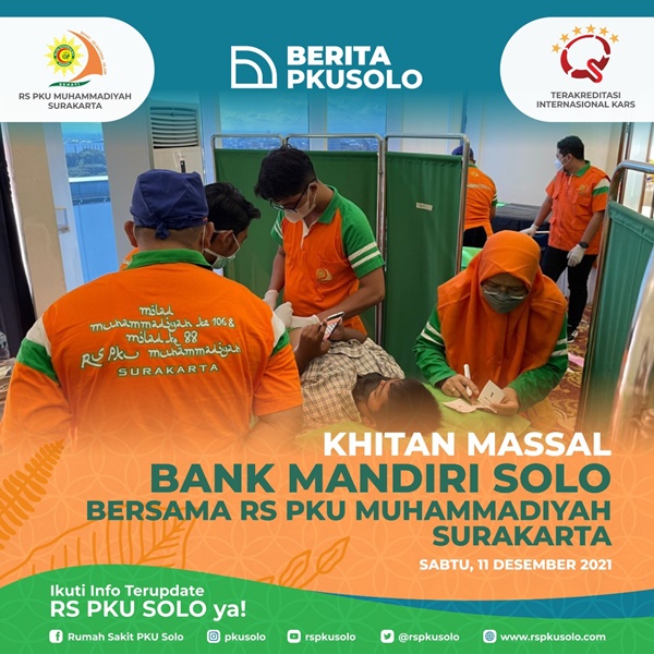 Khitan Massal Bersama RS PKU Muhammadiyah Surakarta oleh Bank Mandiri